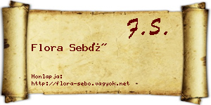 Flora Sebő névjegykártya